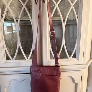 Radley London Burgundy Leather Crossbody Bag